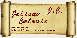 Jelisav Ćalović vizit kartica